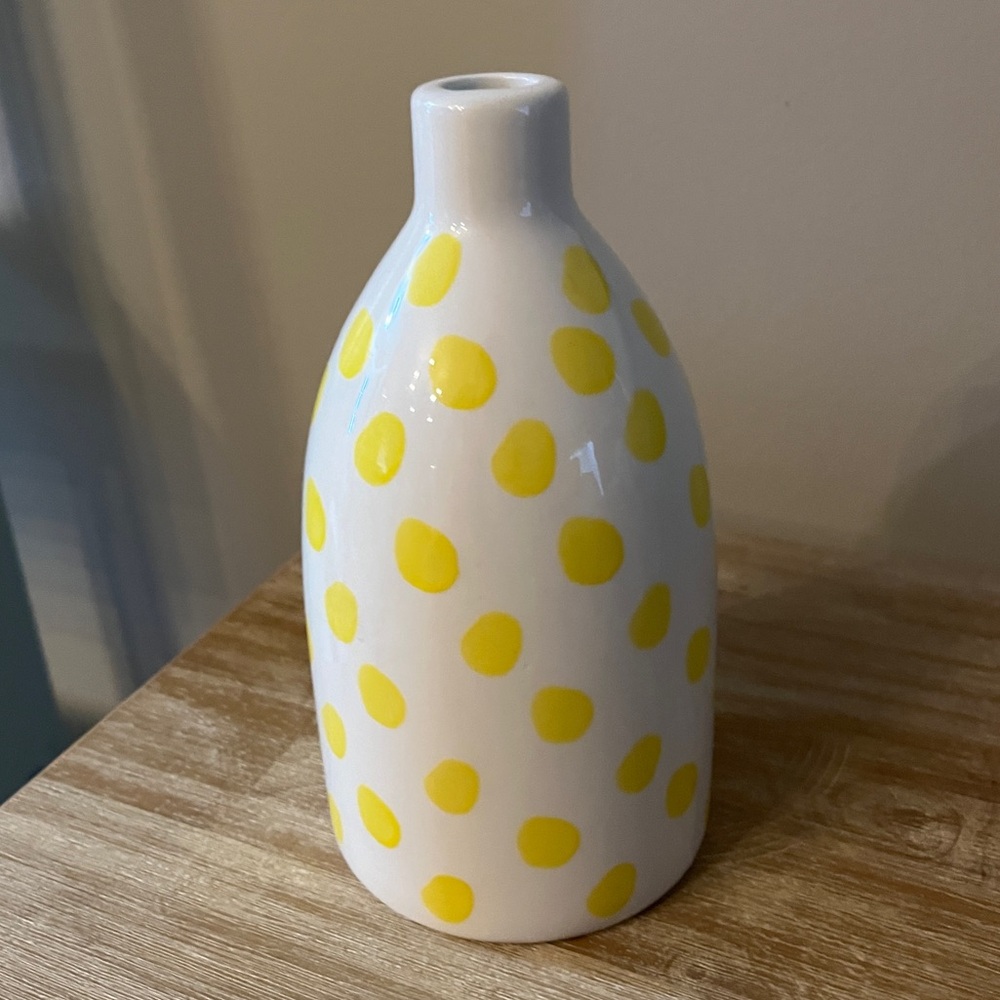 Threshold. White Vase with Yellow Polka Dots. (2 of 2)